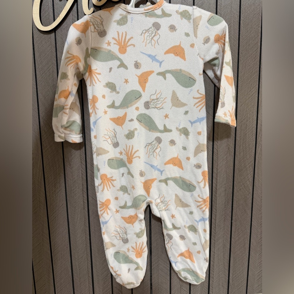 ❤️ BUNDLE 4/$20 Liam & James Ocean Friends Kids Footie Pajamas 3-6M - Picture 2 of 3